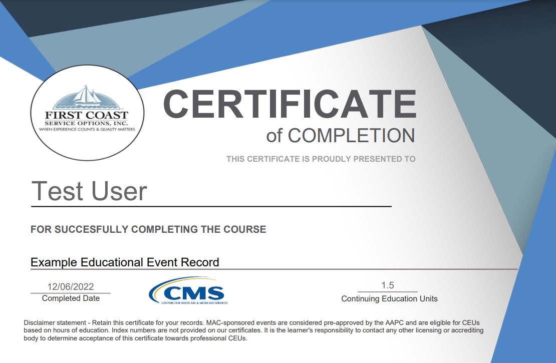 Certificado de finalización