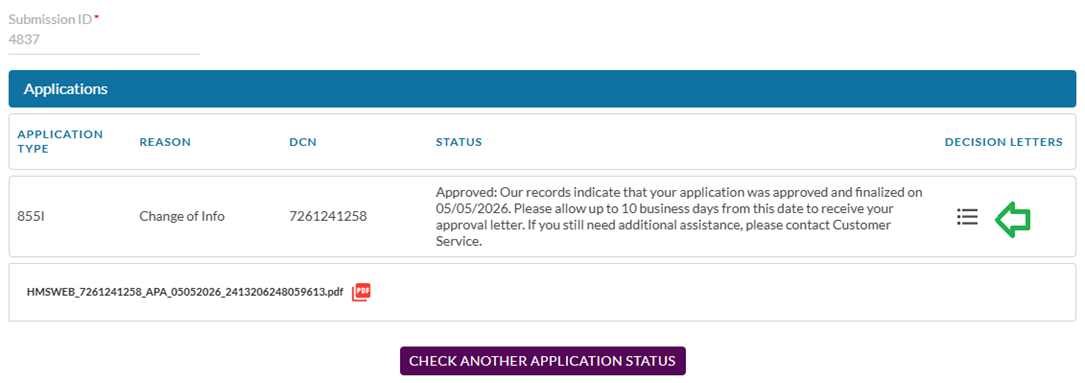 Decision letter icon