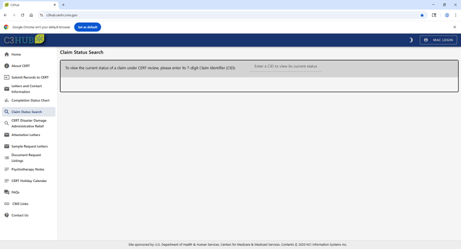 claim status search