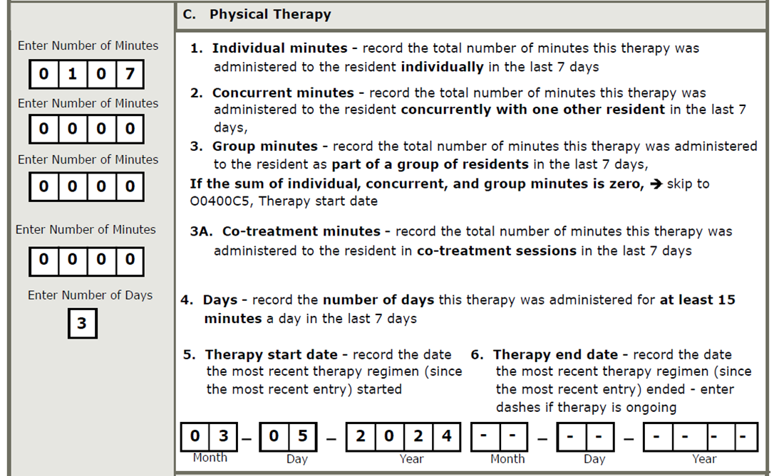 screen shot of Physical Therapy