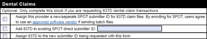 Dental claims