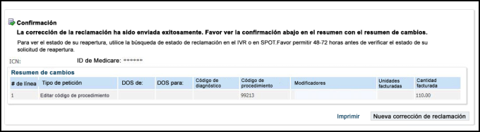   Confirmación