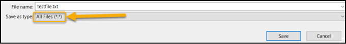 Save as type change