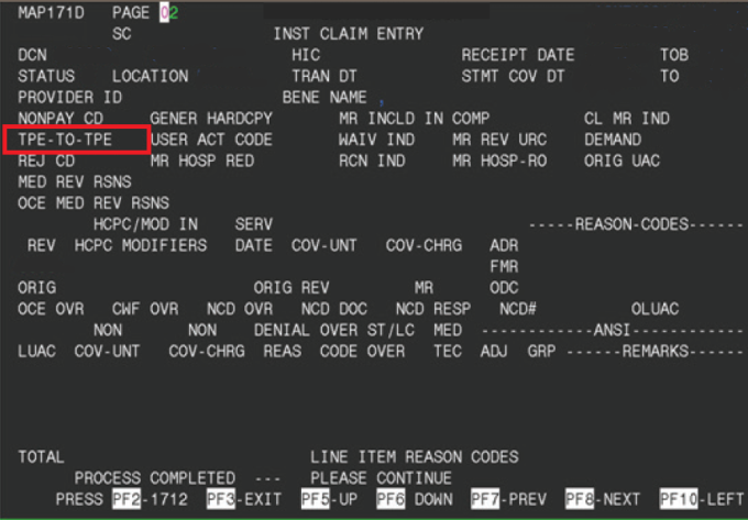 tpe-to-tpe flag indicators