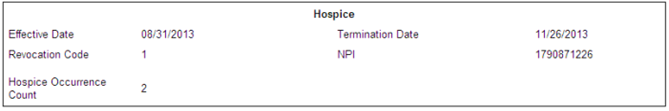 Registro de hospicio en SPOT