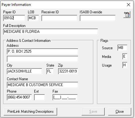 Payer information