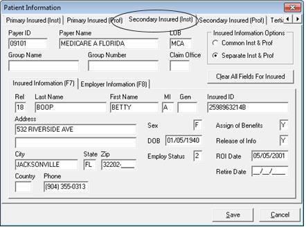 Secondary insured