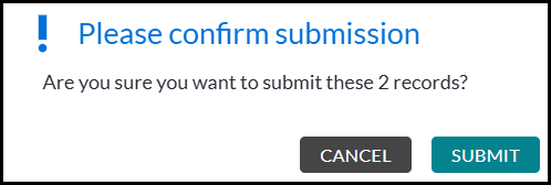 Confirmation screen