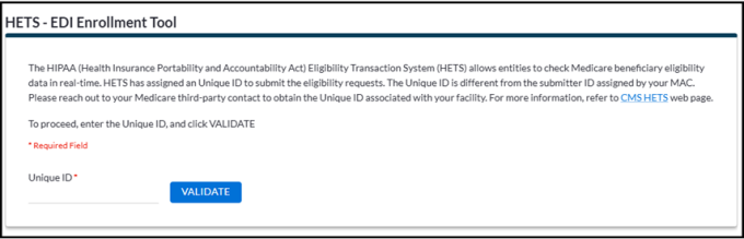 Validate screen