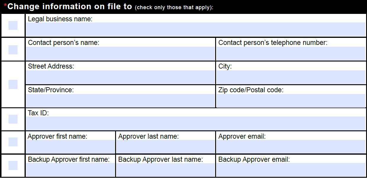 Change information block
