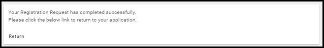 confirmation message